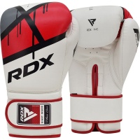 Перчатки тренировочные RDX F7 8oz бел/красн. (арт. BGR-F7R-8oz)