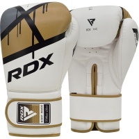 Перчатки тренировочные RDX F7 8oz бел/золот. (арт. BGR-F7GL-8oz)